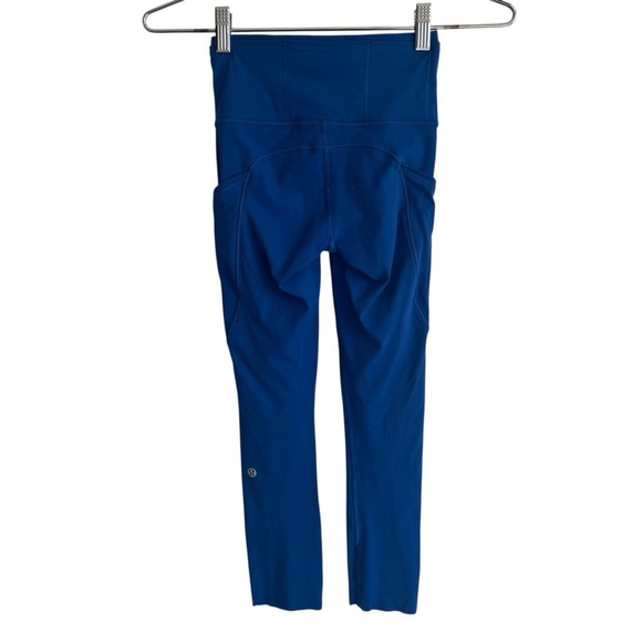 Lululemon Fast and Free High-Rise Crop 23", Blazer Blue Tone, Size 0 - Picture 7 of 10